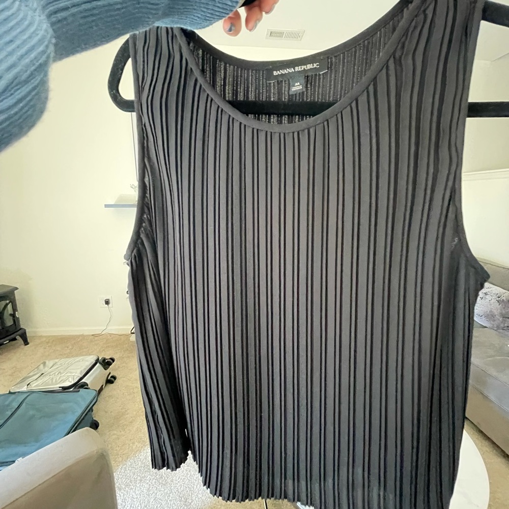 Black chiffon blouse. Medium from banana republic